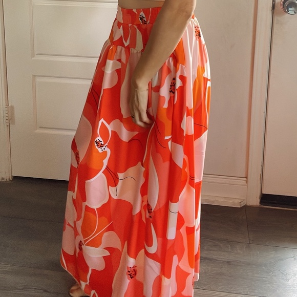 014 Boho Floral Print Tropical Maxi Skirt - Picture 12 of 16